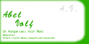 abel volf business card