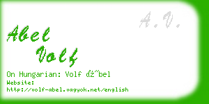 abel volf business card